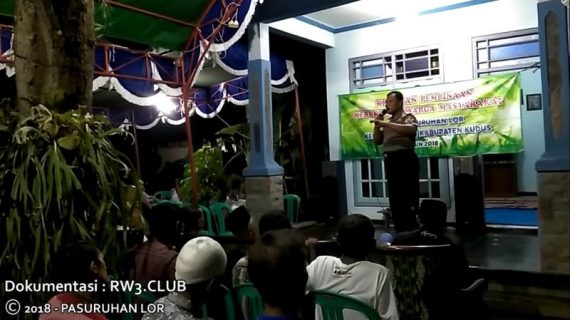 Sambutan Bhabinkamtibmas pada Kegiatan Pembinaan Kerukunan Warga Masyarakat Desa Pasuruhan Lor Kudus